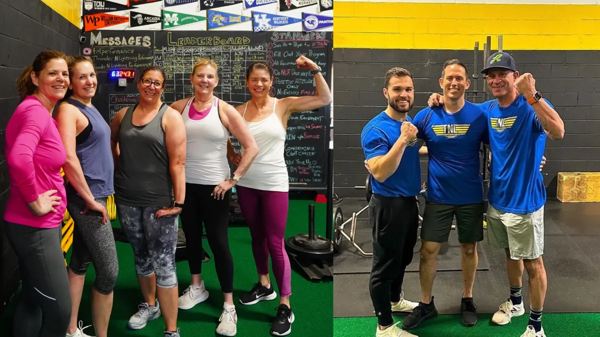 Adult TNL personal training members together at the Hamilton gym